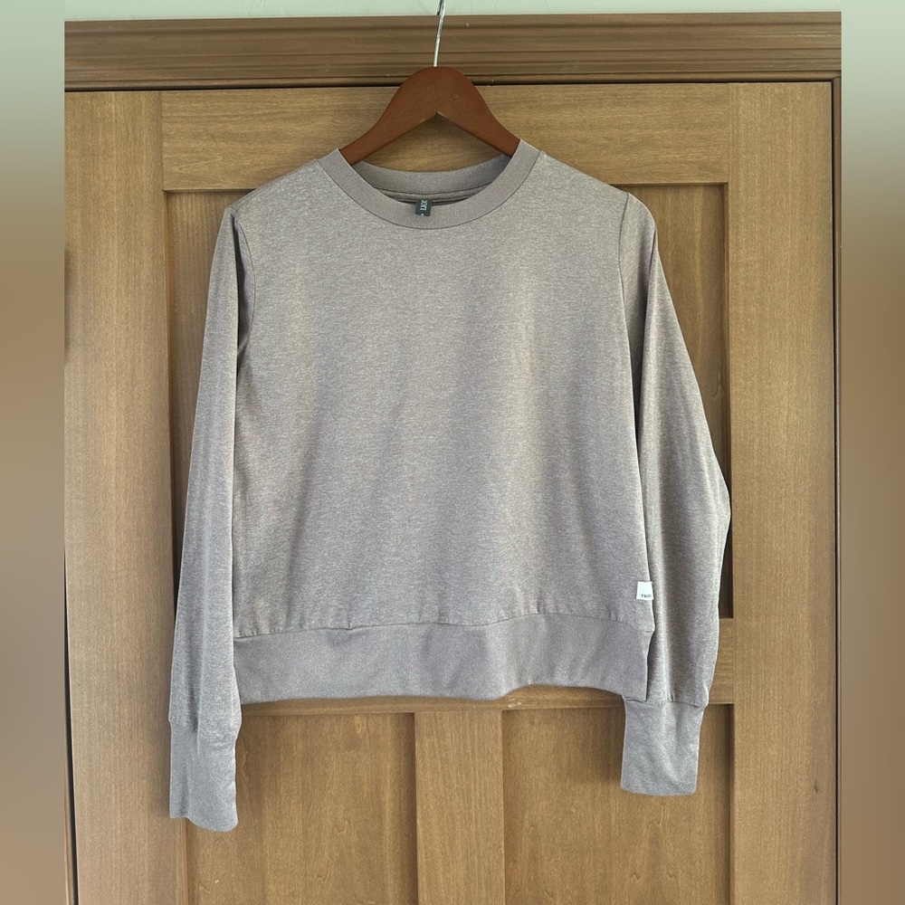 Vuori Daydream Crew Long Sleeve Sweater Dusty Rose Heather Women’s size Medium - Picture 1 of 9